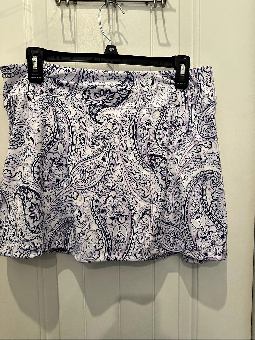 Sigrid Olsen Golf & Tennis Printed Skort Purple & White Medium